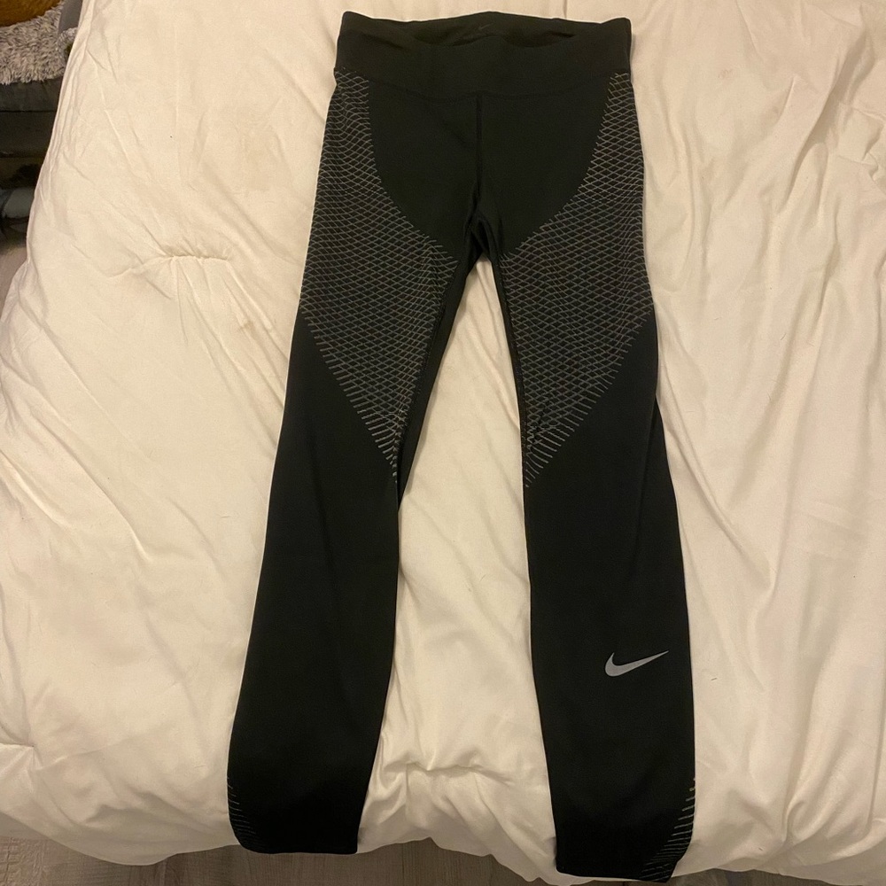 Nike Black Leggings with Gray Accents